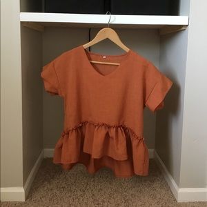 High low oversized crop top